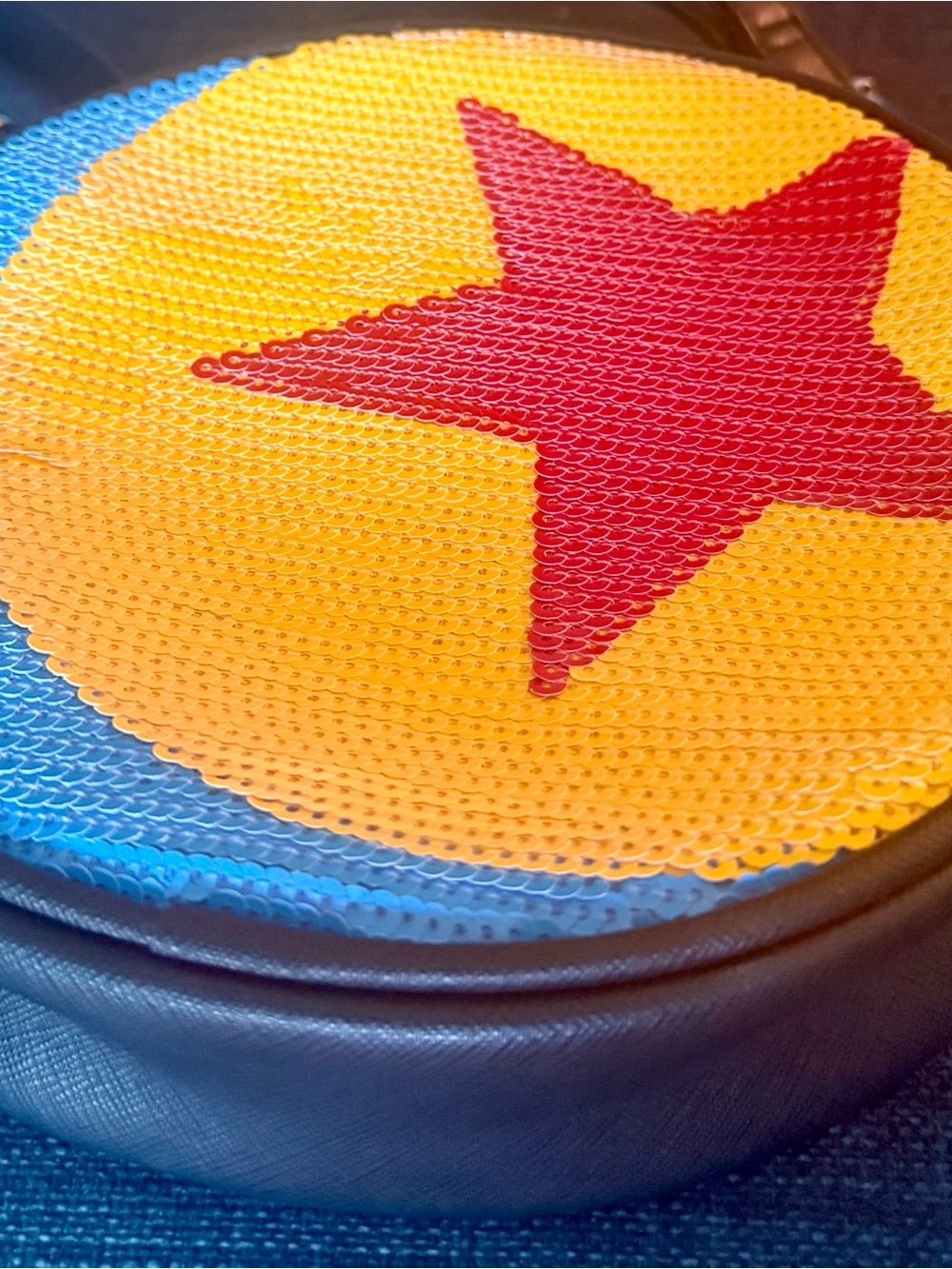Disney Loungefly Pixar Sequin Ball Round Crossbody or Belt Bag